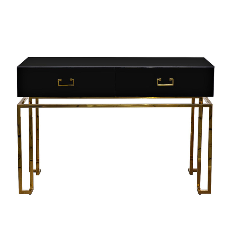 Консоль Magnum Console Black Черный Глянцевое золото Консоль Magnum Console Black Черный Глянцевое золото в Липецке | Loft Concept