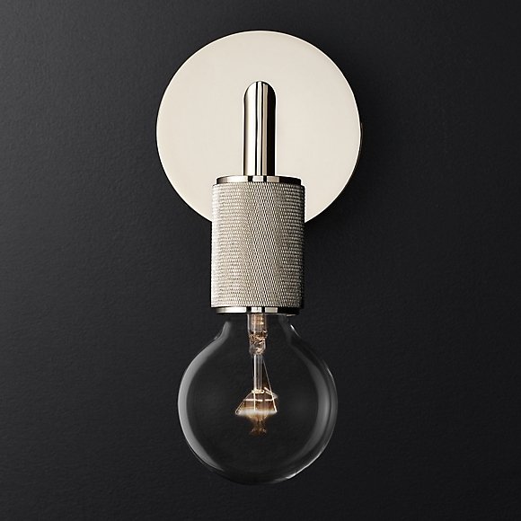Бра RH Utilitaire Single Sconce Silver Никель Бра RH Utilitaire Single Sconce Silver Никель в Липецке | Loft Concept