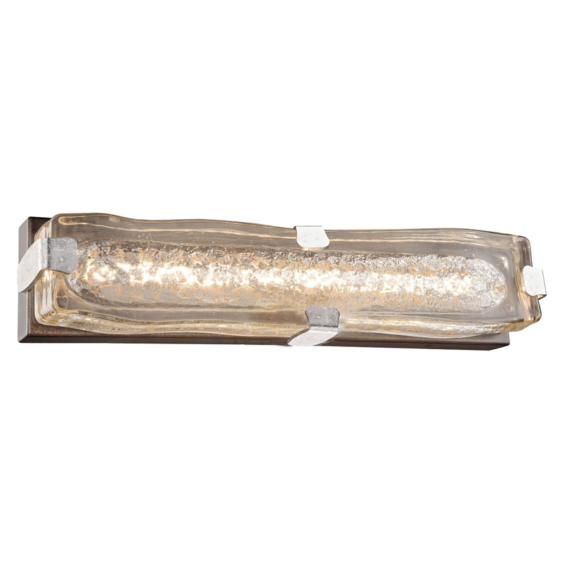 Бра с плафоном из выдувного муранского стекла Lumpio Silver Серебристый Коричневый Бра с плафоном из выдувного муранского стекла Lumpio Silver Серебристый Коричневый в Липецке | Loft Concept