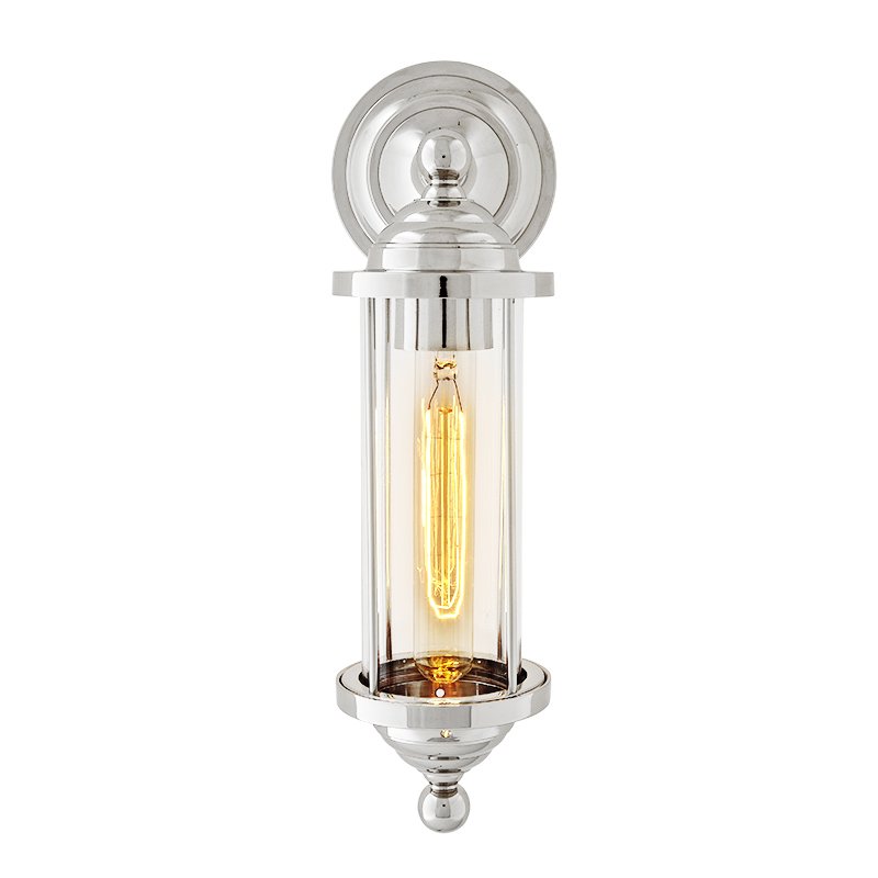 Бра Eichholtz Wall Lamp Clayton Nickel Никель Прозрачное Стекло Бра Eichholtz Wall Lamp Clayton Nickel Никель Прозрачное Стекло в Липецке | Loft Concept