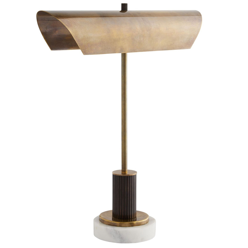 Дизайнерская настольная лампа LANSING LAMP Черный Золотой Белый Дизайнерская настольная лампа LANSING LAMP Черный Золотой Белый в Липецке | Loft Concept