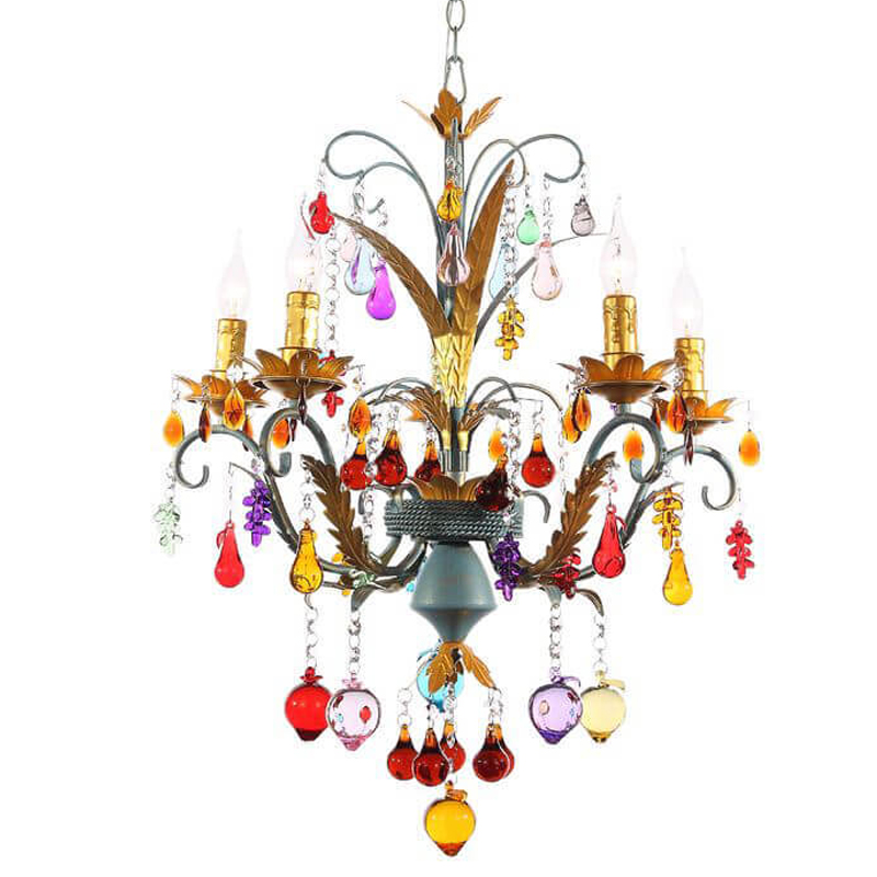 Люстра Colored Glass Pendant Chandelier 55 Мульти в Липецке | Loft Concept 