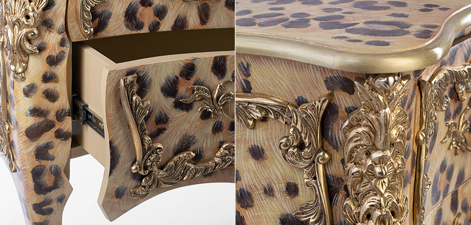 Комод стиль рококо Ref 573 Commode L. XV Leopard Комод стиль рококо Ref 573 Commode L. XV Leopard - Loft-Concept в Липецке