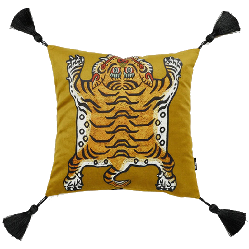 Бежевая Подушка Тибетский Тигр TIBETAN TIGER Бежевый Бежевая Подушка Тибетский Тигр TIBETAN TIGER Бежевый в Липецке | Loft Concept
