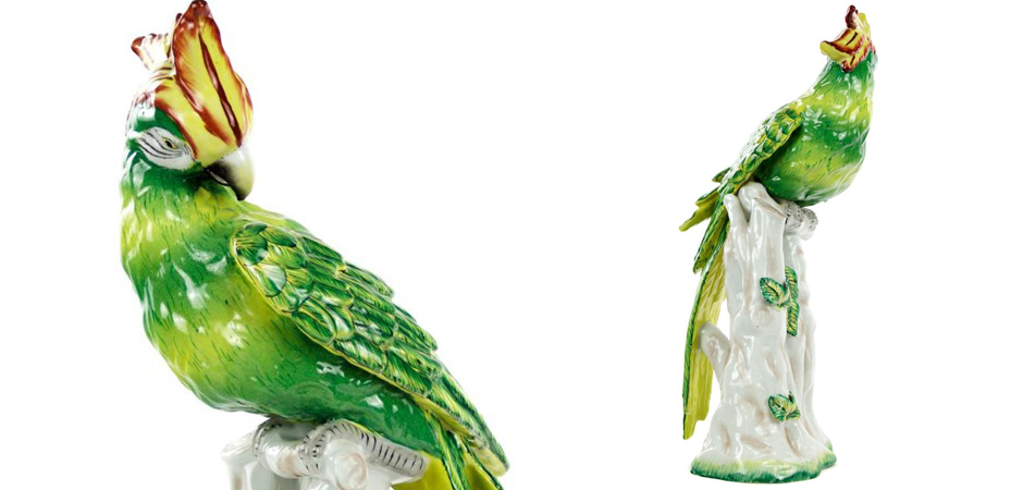 Статуэтка Porcelain Green Parrot Статуэтка Porcelain Green Parrot - Loft-Concept в Липецке