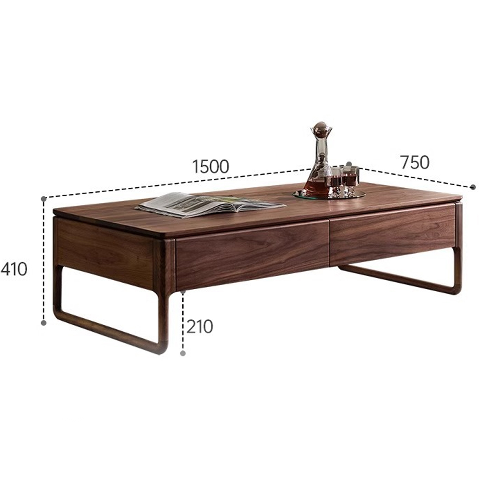 Кофейный стол из массива дерева с 4-мя ящиками Walnut Wood Table Кофейный стол из массива дерева с 4-мя ящиками Walnut Wood Table в Липецке