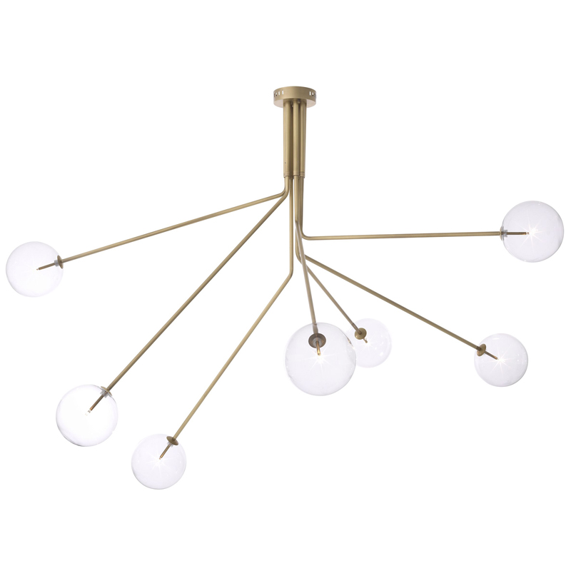 Люстра Eichholtz Chandelier Topaz Brass Латунь Прозрачный Люстра Eichholtz Chandelier Topaz Brass Латунь Прозрачный в Липецке | Loft Concept
