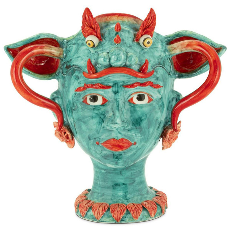 Ваза Vase Selva Dragon Бирюзовый Красный Ваза Vase Selva Dragon Бирюзовый Красный в Липецке | Loft Concept