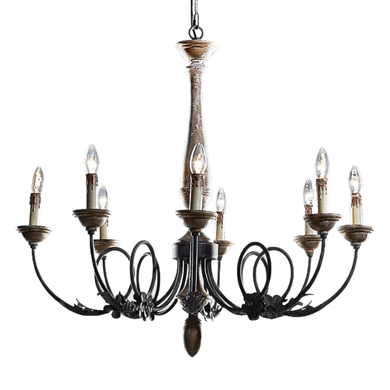 Люстра Gaudin Chandeliers Винтажный черный Бежево-серый Люстра Gaudin Chandeliers Винтажный черный Бежево-серый в Липецке | Loft Concept