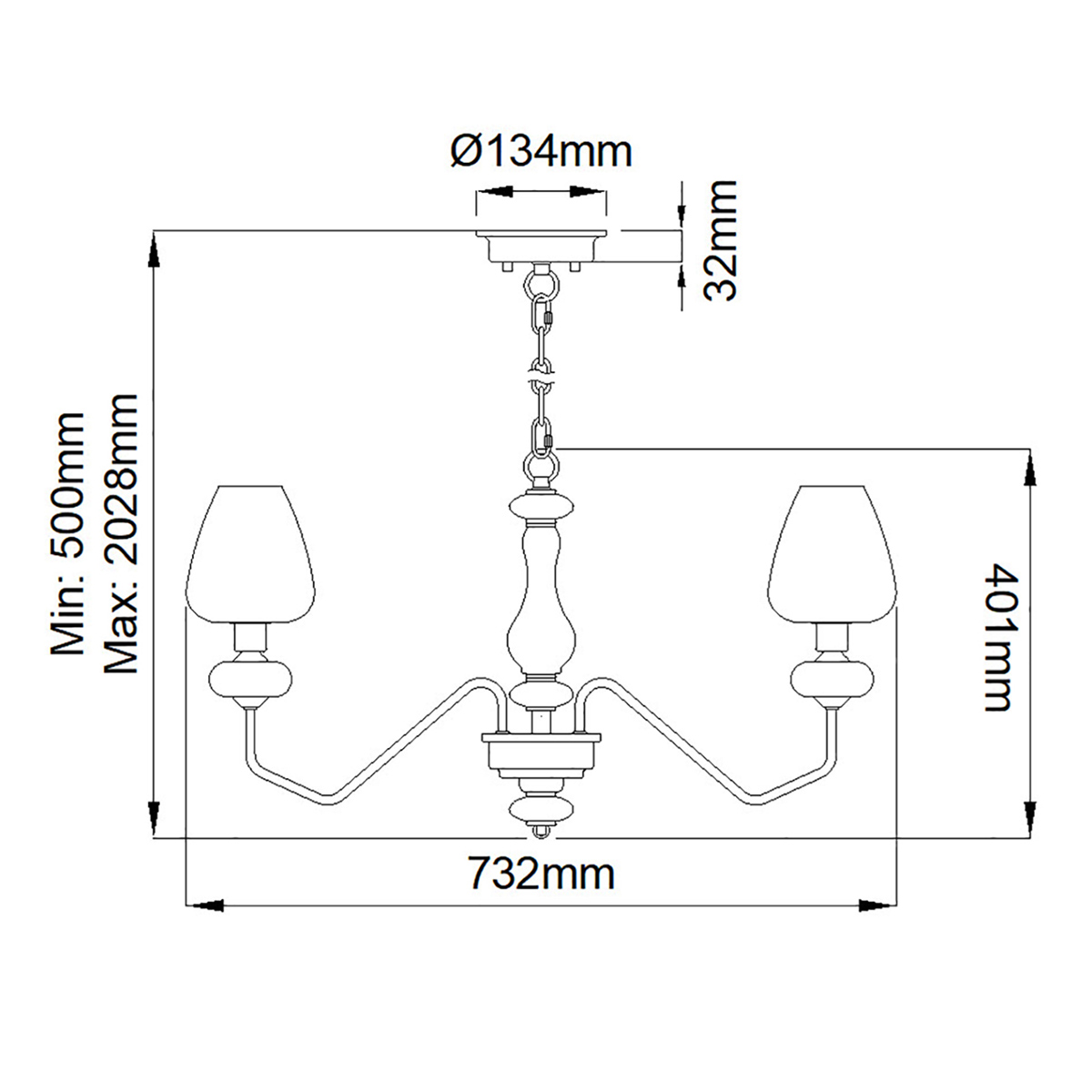 Люстра с 5-ю стеклянными плафонами в форме бокалов и угловыми кронштейнами Elstead Lighting в Липецке