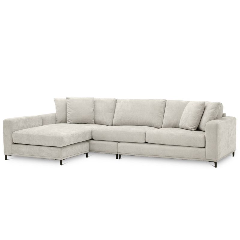 Диван Eichholtz Sofa Feraud Lounge sand Песочный Черный Диван Eichholtz Sofa Feraud Lounge sand Песочный Черный в Липецке | Loft Concept