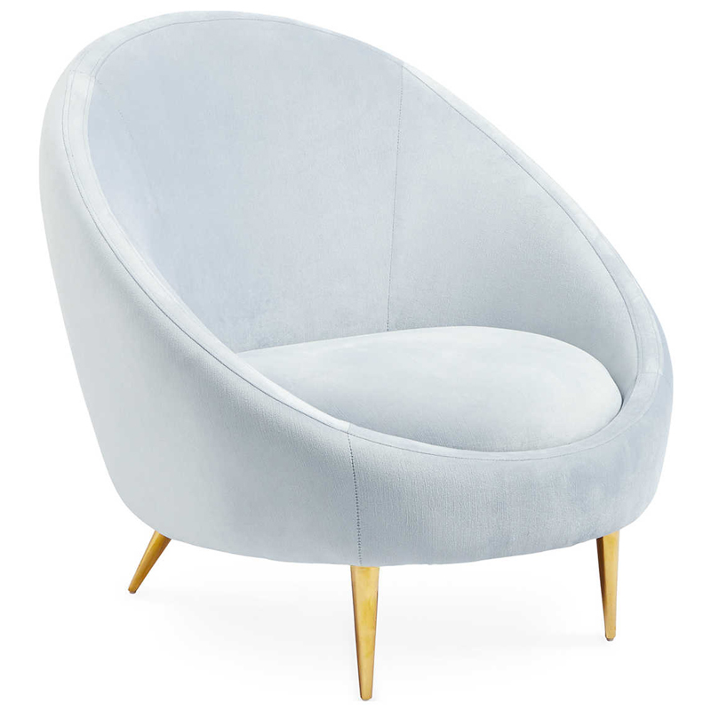 Кресло Jonathan Adler Ether Bergamo Ice Accent Chair Голубой пастельный Золотой Кресло Jonathan Adler Ether Bergamo Ice Accent Chair Голубой пастельный Золотой в Липецке | Loft Concept