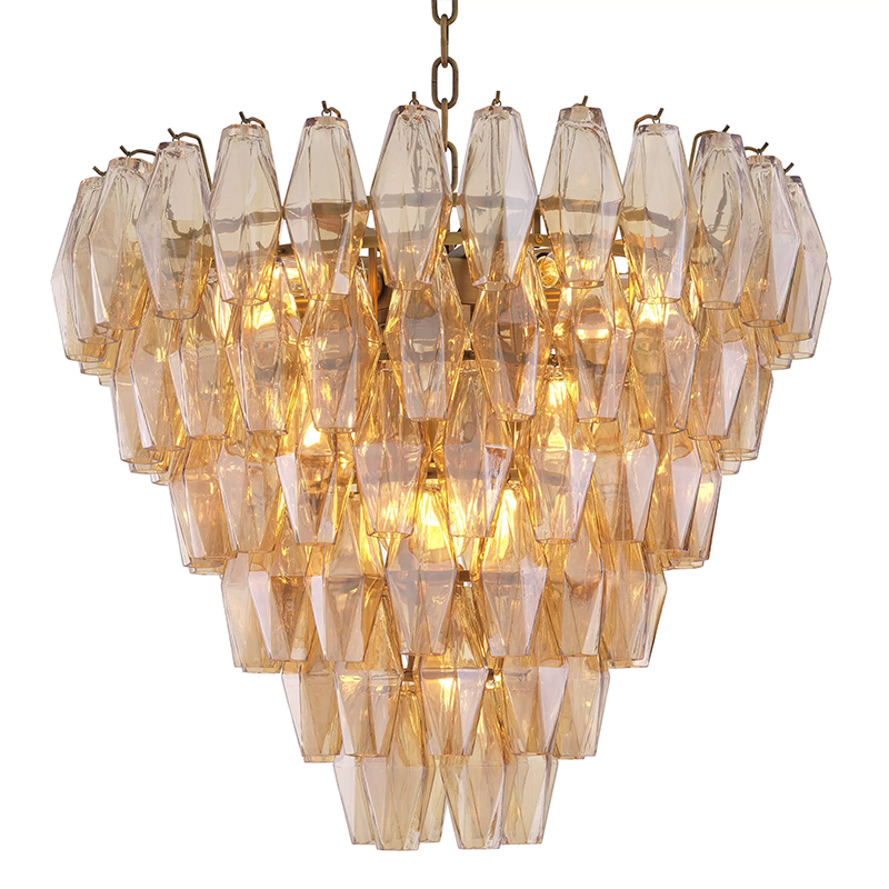 Люстра Eichholtz Chandelier Benini S Amber Янтарный Латунь Люстра Eichholtz Chandelier Benini S Amber Янтарный Латунь в Липецке | Loft Concept