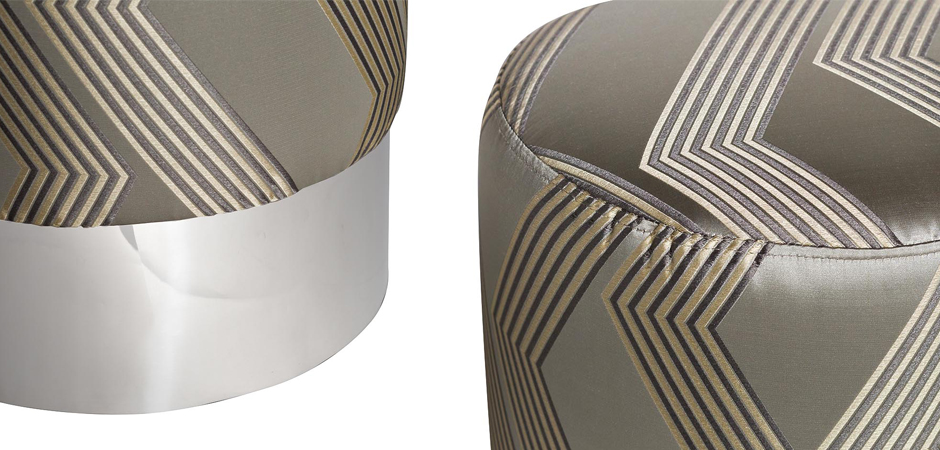 Пуф Silver Chevron Puff Пуф Silver Chevron Puff - Loft-Concept в Липецке