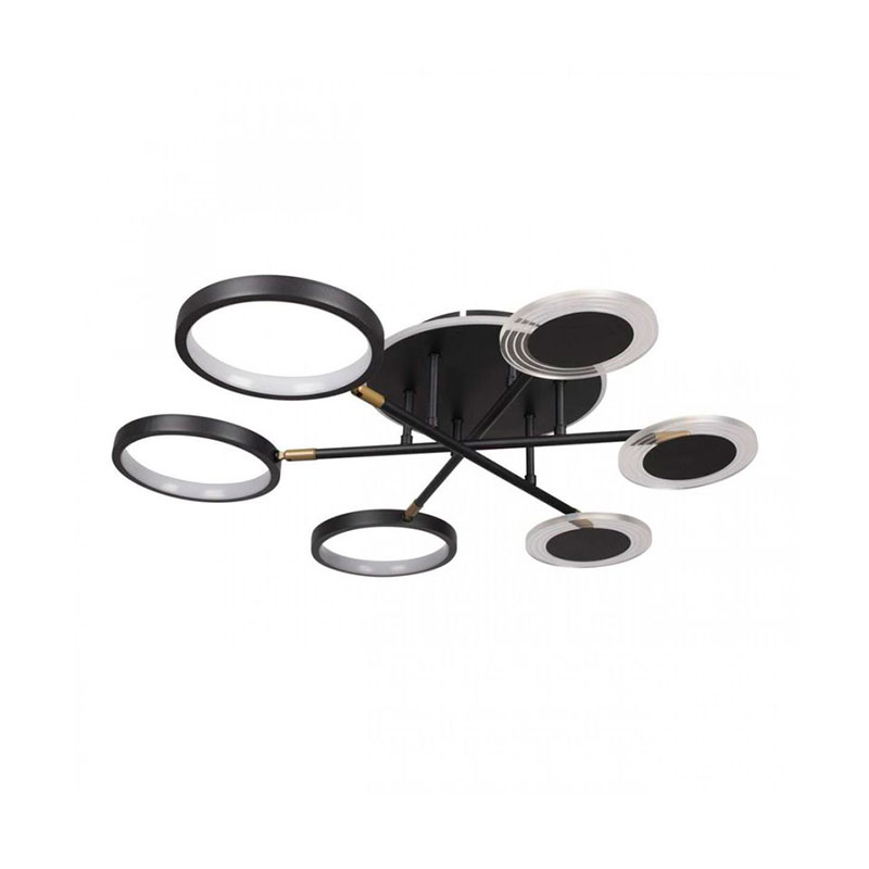 Люстра светодиодная BENDIK LIGHTING Black 6 плафонов Черный Прозрачный Люстра светодиодная BENDIK LIGHTING Black 6 плафонов Черный Прозрачный в Липецке | Loft Concept