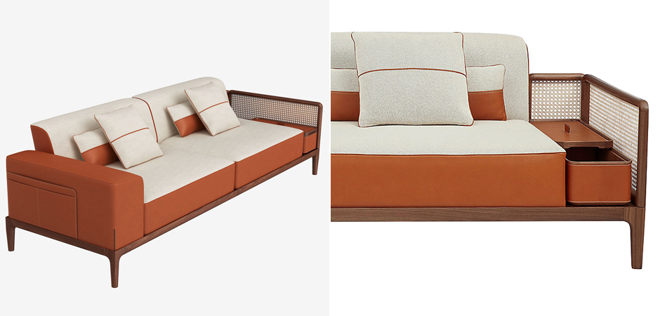 Диван Rattan Armrest Sofa Terracotta Диван Rattan Armrest Sofa Terracotta - Loft-Concept в Липецке