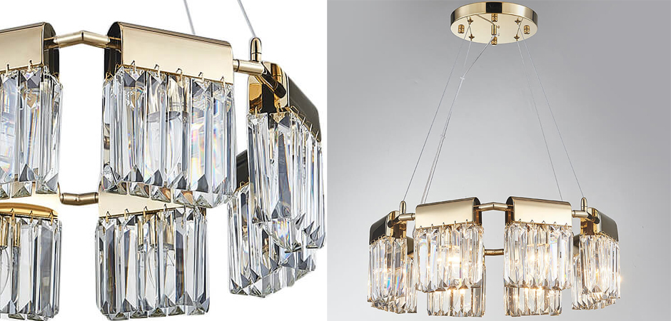 Люстра Crystal Pendants gold 8 Люстра Crystal Pendants gold 8 - Loft-Concept в Липецке