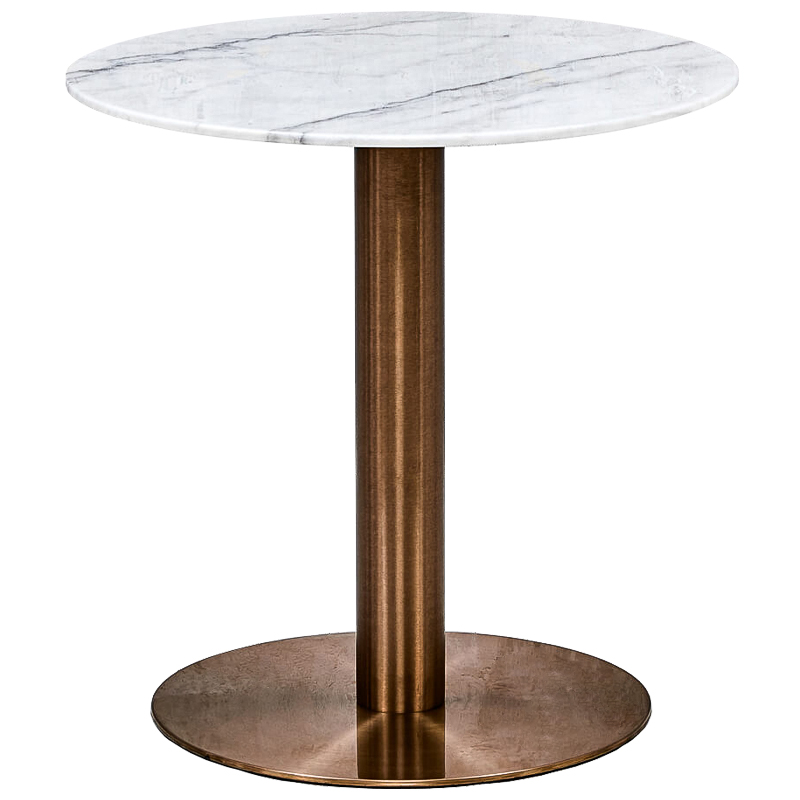 Обеденный стол Modesto Dinner Table Copper Белый Медь Обеденный стол Modesto Dinner Table Copper Белый Медь в Липецке | Loft Concept