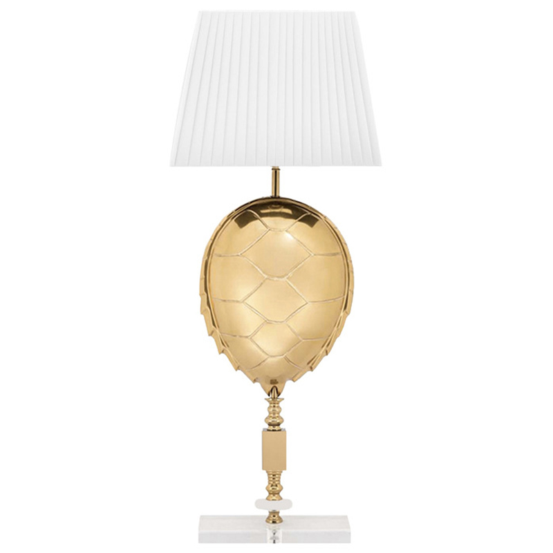 Настольная Лампа Table Lamp Turtle Белый Глянцевое золото Настольная Лампа Table Lamp Turtle Белый Глянцевое золото в Липецке | Loft Concept