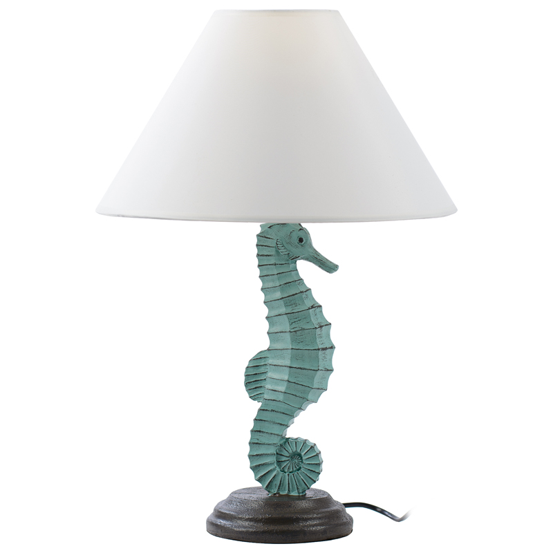 Настольная лампа Sea Horse Table Lamp Голубой пастельный Белый в Липецке | Loft Concept 