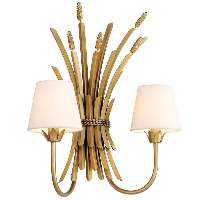 Бра Eichholtz Wall Lamp Bonheur Латунь Белый Бра Eichholtz Wall Lamp Bonheur Латунь Белый в Липецке | Loft Concept