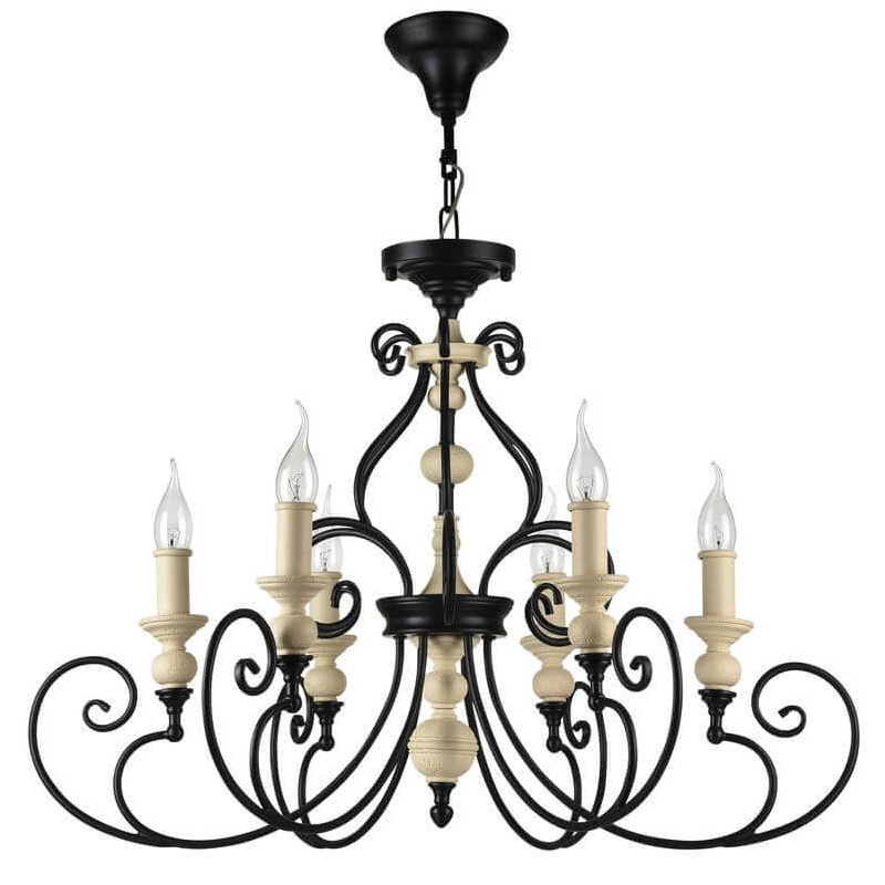 Люстра Mocenigo Chandelier Черный Бежевый Люстра Mocenigo Chandelier Черный Бежевый в Липецке | Loft Concept