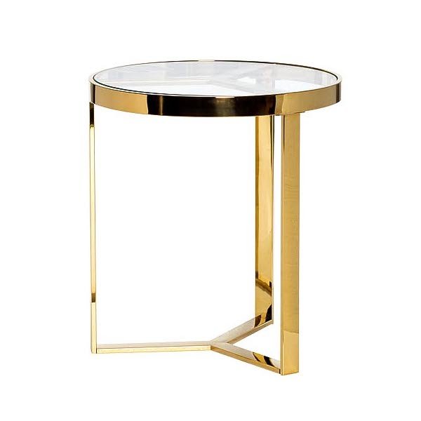 Приставной стол Neoclassic Tee Gold Золотой Прозрачное Стекло Приставной стол Neoclassic Tee Gold Золотой Прозрачное Стекло в Липецке | Loft Concept