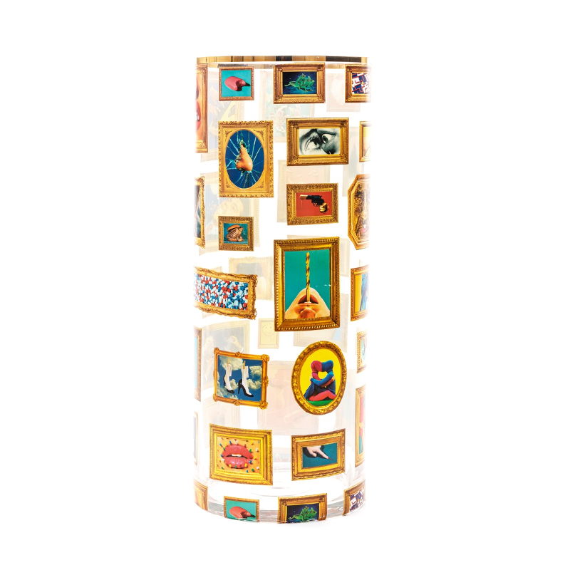 Ваза Seletti Frames Big Прозрачный Золотой Ваза Seletti Frames Big Прозрачный Золотой в Липецке | Loft Concept