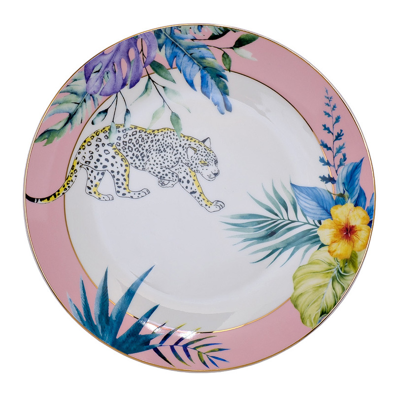 Тарелка NATURE Guepard pink Мульти Тарелка NATURE Guepard pink Мульти в Липецке | Loft Concept