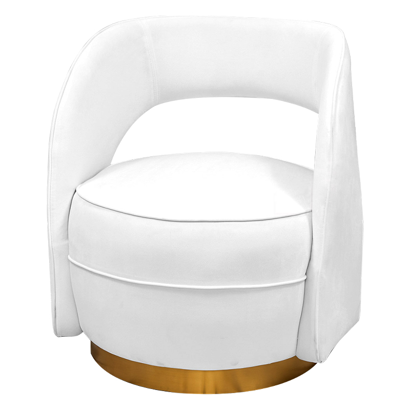Кресло Arlo Armchair Белый Золотой Кресло Arlo Armchair Белый Золотой в Липецке | Loft Concept