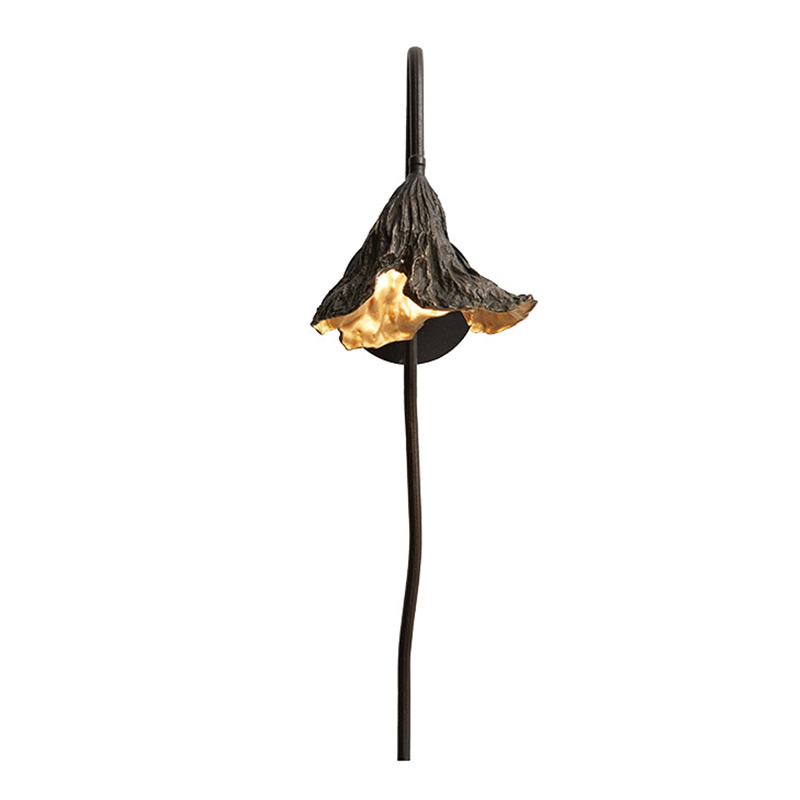Настенный светильник Увядший Лотос Withering Lotus Lamp I Золотой Темная бронза Настенный светильник Увядший Лотос Withering Lotus Lamp I Золотой Темная бронза в Липецке | Loft Concept
