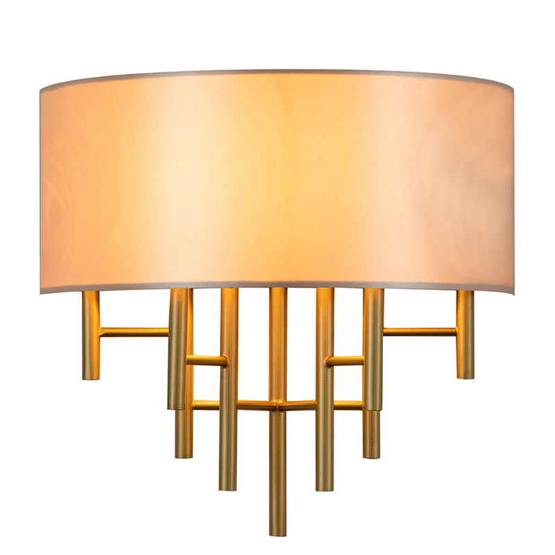 Бра Oswell Lampshade Wall Lamp Латунь Бежевый Бра Oswell Lampshade Wall Lamp Латунь Бежевый в Липецке | Loft Concept