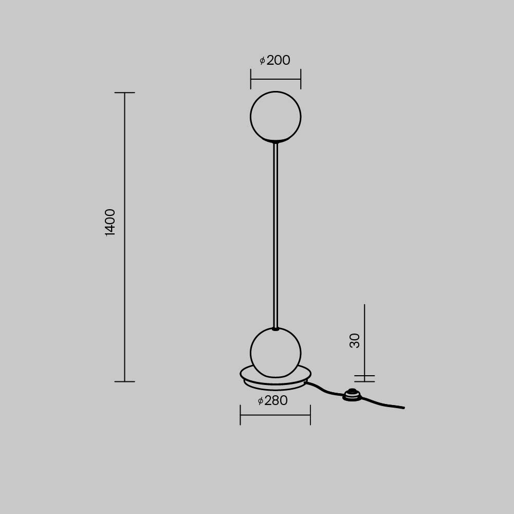 Напольный торшер светодионый Twins 3000К 20Вт в Липецке