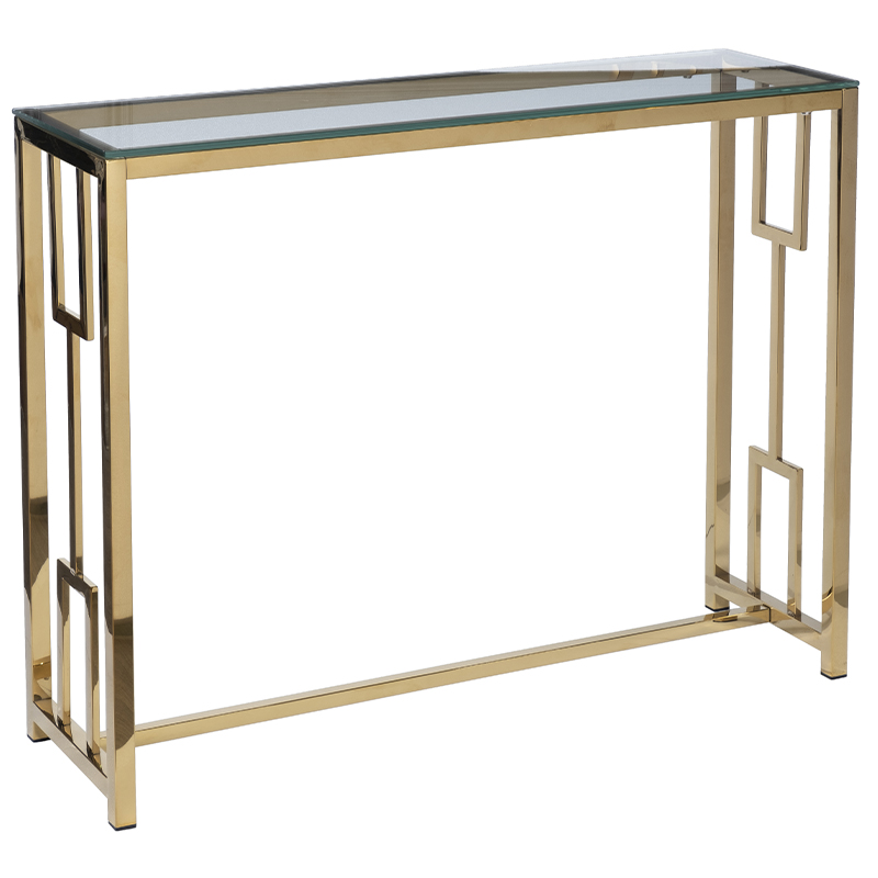 Консоль Golden Luxury I Console Золотой Прозрачное Стекло Консоль Golden Luxury I Console Золотой Прозрачное Стекло в Липецке | Loft Concept