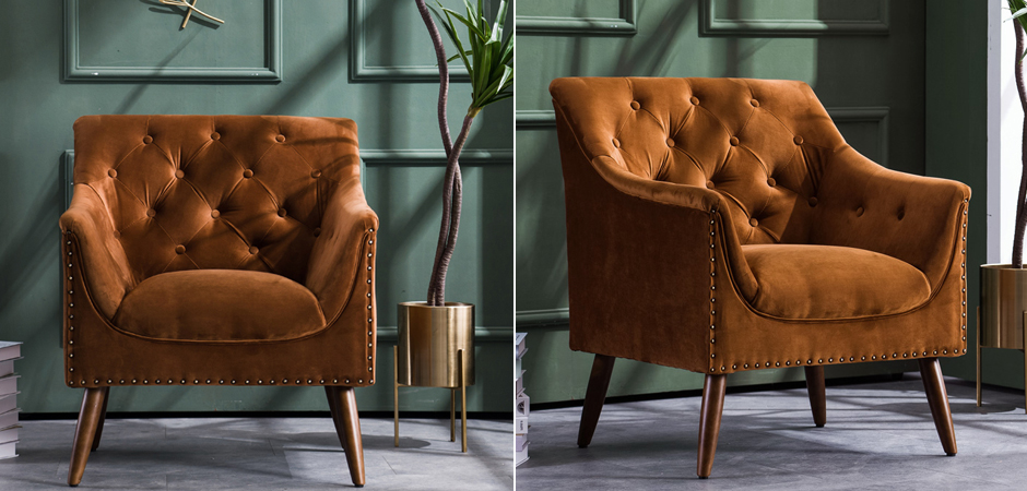Кресло Terracotta Velvet Armchair Кресло Terracotta Velvet Armchair - Loft-Concept в Липецке