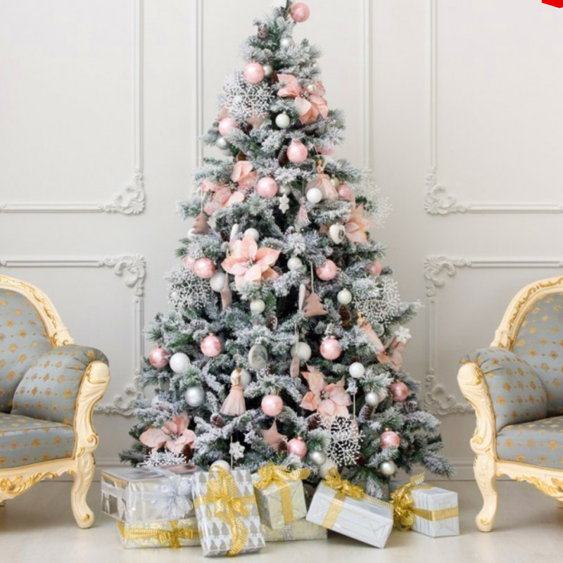 Ель Дизайнерская Розовый декор Christmas Tree Black Pink Fowers Розовый Белый Зеленый Ель Дизайнерская Розовый декор Christmas Tree Black Pink Fowers Розовый Белый Зеленый в Липецке | Loft Concept