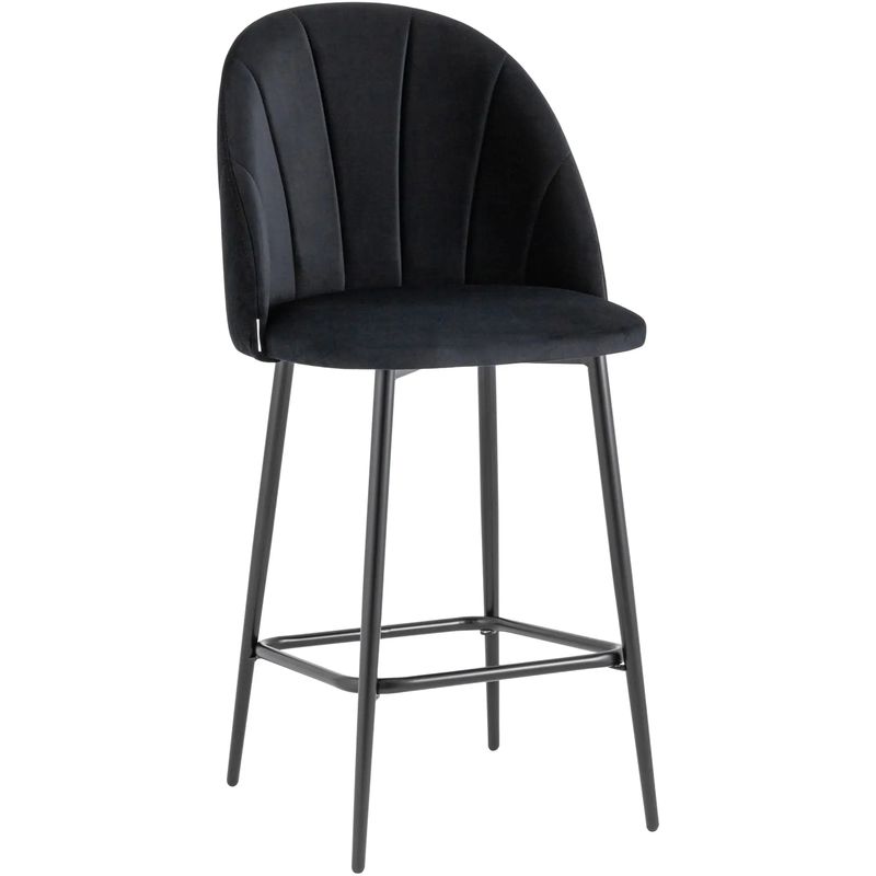 Барный Стул Balsari S Chair Черный Велюр Черный Барный Стул Balsari S Chair Черный Велюр Черный в Липецке | Loft Concept
