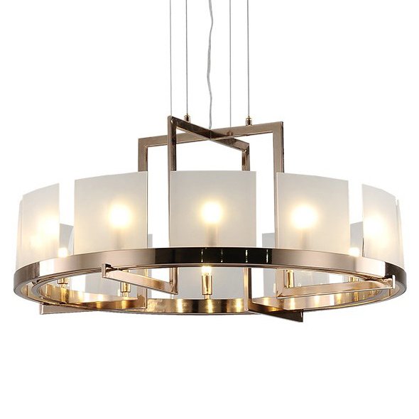 Люстра Powell and bonnell Halo Chandelier Белый Розовое золото Люстра Powell and bonnell Halo Chandelier Белый Розовое золото в Липецке | Loft Concept