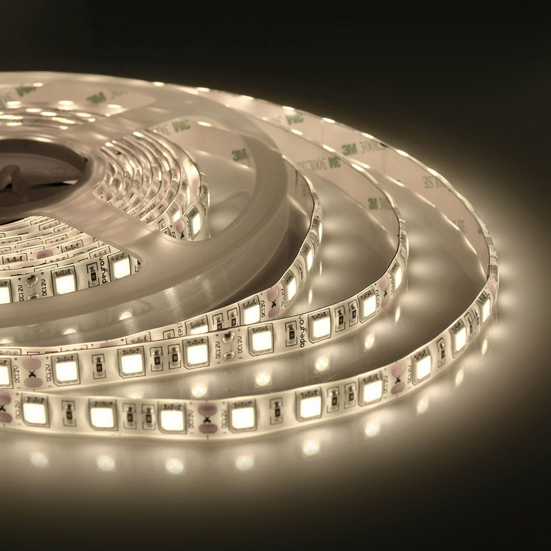 Светодиодная влагозащищенная лента 60LED/m 5050SMD теплый белый 5M Белый Светодиодная влагозащищенная лента 60LED/m 5050SMD теплый белый 5M Белый в Липецке | Loft Concept