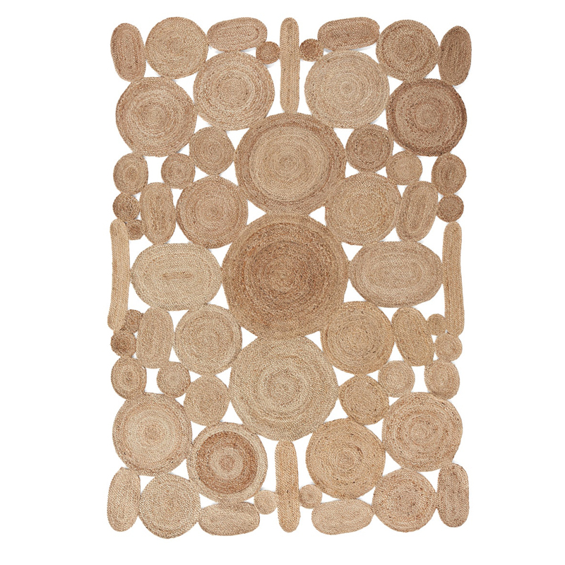 Ковер Carpet Jute Circles 100% джут Бежевый Ковер Carpet Jute Circles 100% джут Бежевый в Липецке | Loft Concept