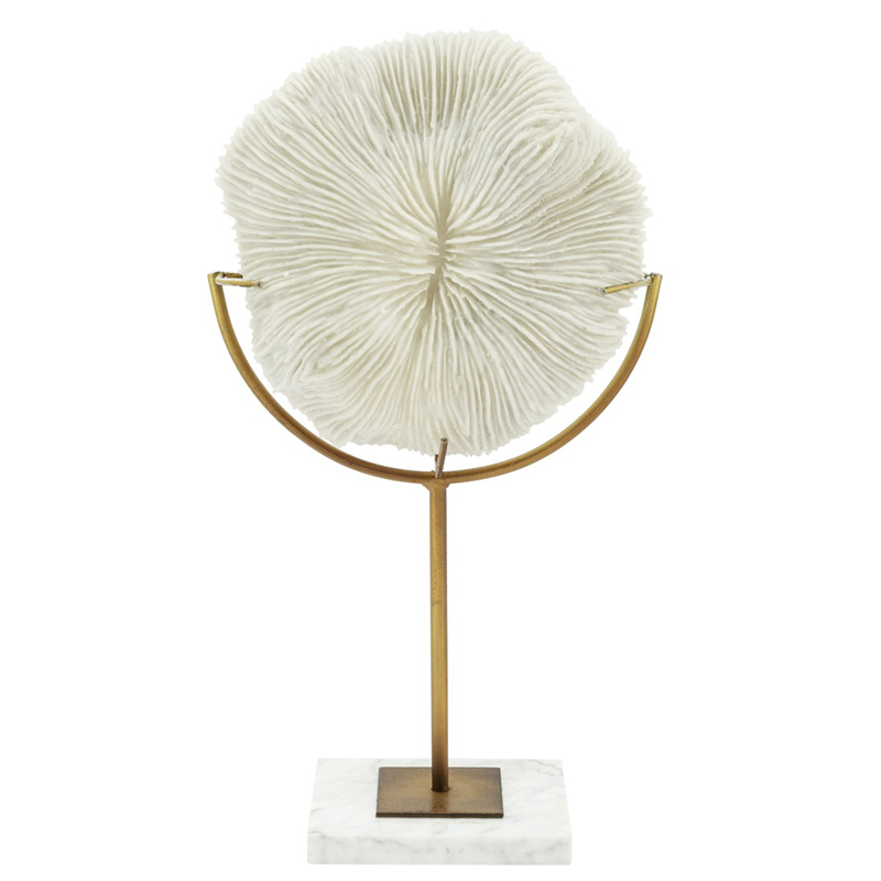 Аксессуар CORAL DISK+STAND Белый Винтажное Светлое Золото Аксессуар CORAL DISK+STAND Белый Винтажное Светлое Золото в Липецке | Loft Concept