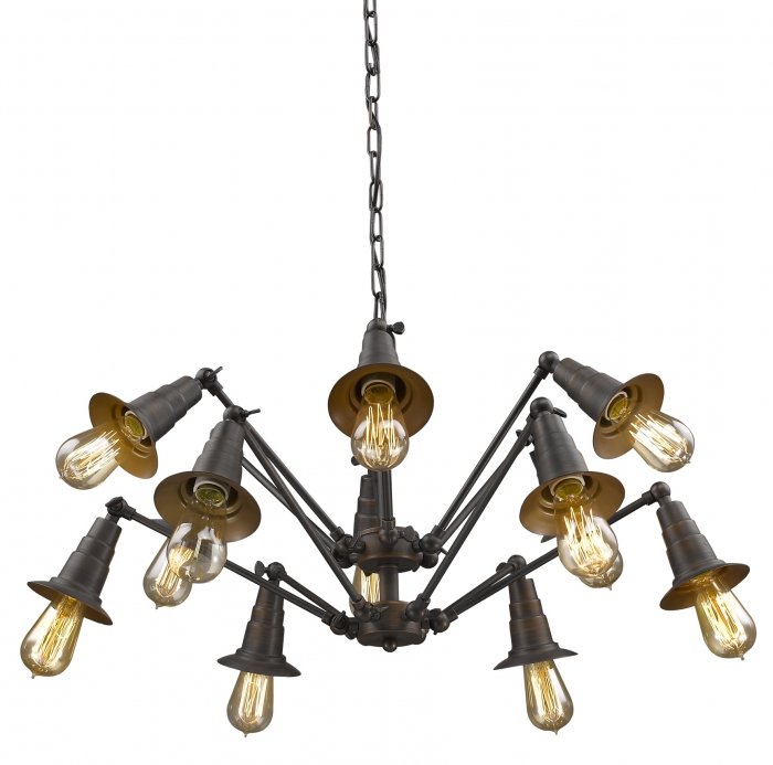 Люстра Loft Spider Chandelier 12 Коричневый винтаж Люстра Loft Spider Chandelier 12 Коричневый винтаж в Липецке | Loft Concept