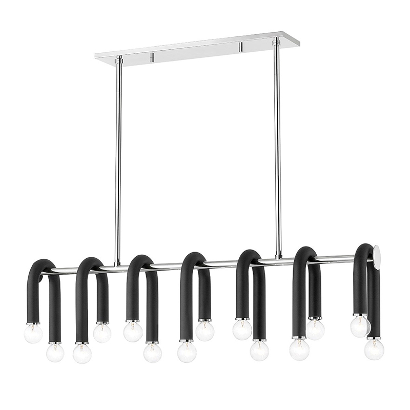 Люстра Paulson floppy chandelier chrome Черный Хром Люстра Paulson floppy chandelier chrome Черный Хром в Липецке | Loft Concept