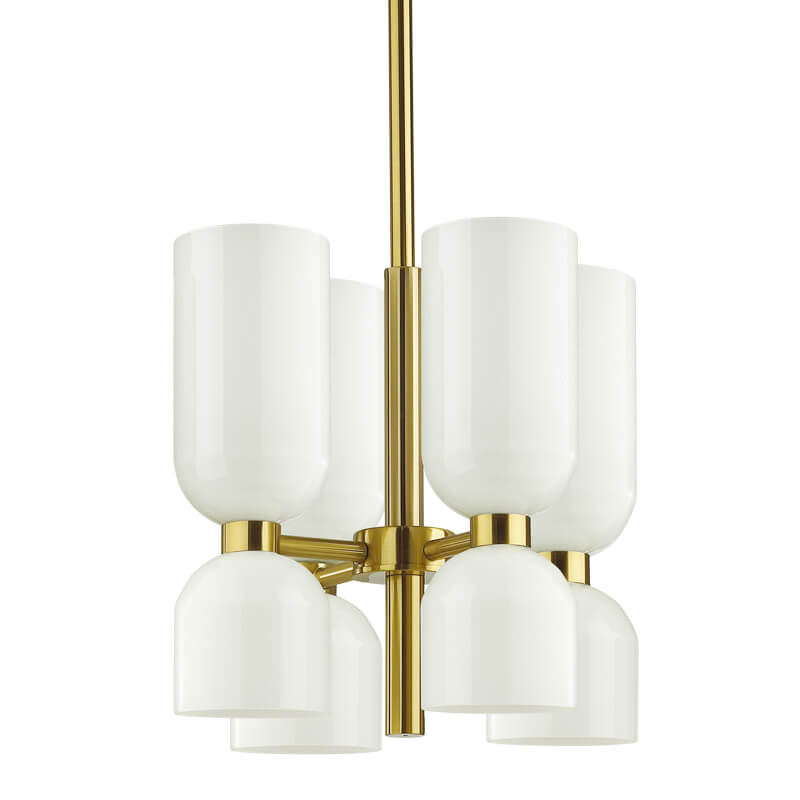 Люстра Lightmaker Studio Edie Chandelier 4 Белый Бронза Люстра Lightmaker Studio Edie Chandelier 4 Белый Бронза в Липецке | Loft Concept
