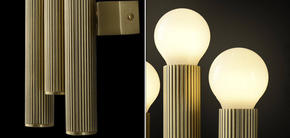 Бра Corrugated Brass Wall Lamp Бра Corrugated Brass Wall Lamp - Loft-Concept в Липецке