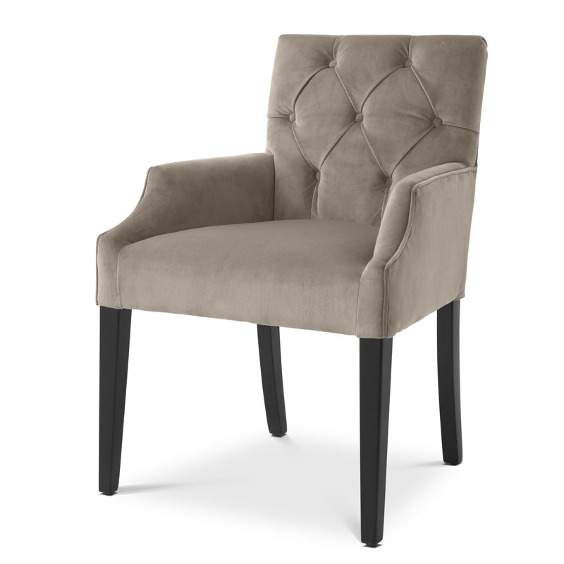 Стул Eichholtz DINING CHAIR ATENA WITH ARM Серый Стул Eichholtz DINING CHAIR ATENA WITH ARM Серый в Липецке | Loft Concept