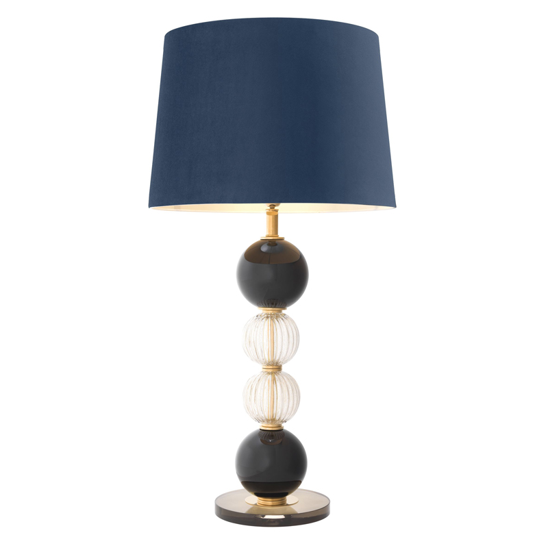 Настольная лампа Eichholtz Table Lamp Fresco Латунь Античная полированная Сапфирово-синий Черный Прозрачный Настольная лампа Eichholtz Table Lamp Fresco Латунь Античная полированная Сапфирово-синий Черный Прозрачный в Липецке | Loft Concept