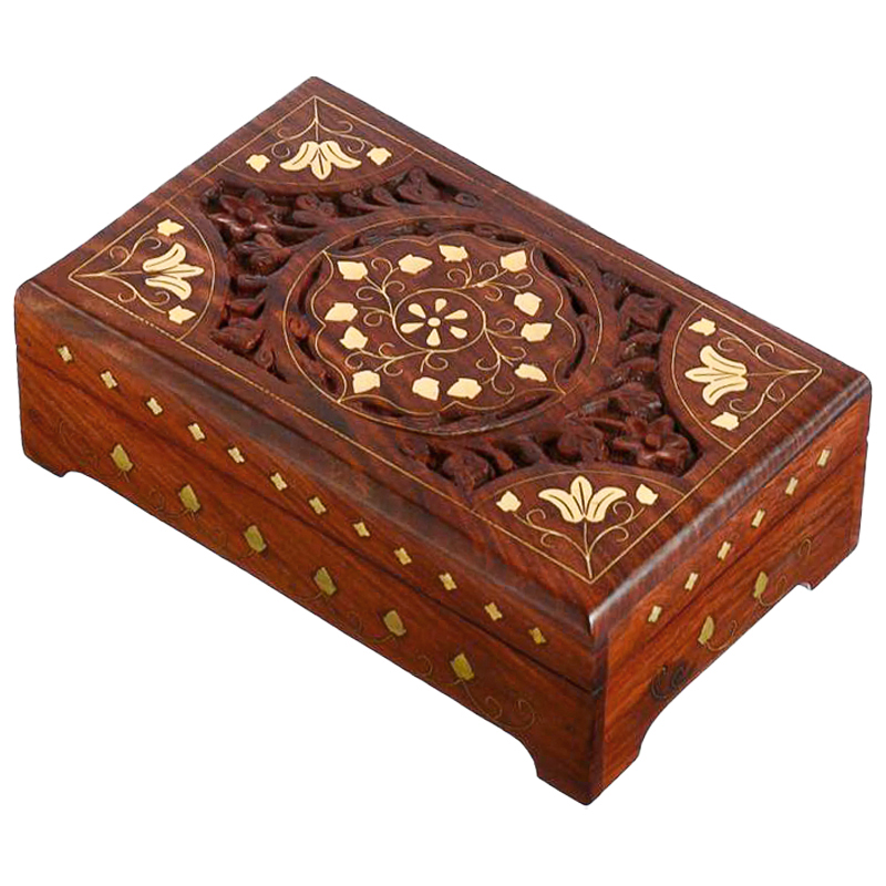 Шкатулка Pallvi Indian Inlay Box Коричневый Шкатулка Pallvi Indian Inlay Box Коричневый в Липецке | Loft Concept