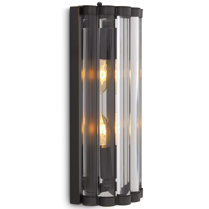 Бра Eichholtz Wall Lamp Amalfi S Bronze Темная бронза Прозрачное Стекло Бра Eichholtz Wall Lamp Amalfi S Bronze Темная бронза Прозрачное Стекло в Липецке | Loft Concept