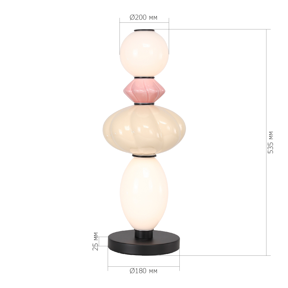 Настольная лампа с фигурными керамическими элементами Fragrant Light в Липецке